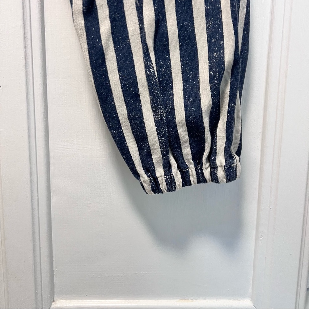 Polo Ralph Lauren Striped Jogger Pants Blue Cream Nautical Sz Small Beach Travel - Picture 7 of 8